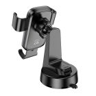 Автотримач для телефона HOCO H81 Vista Gravity Car holder (center console) Black Metal Gray