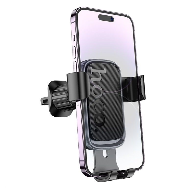 Автотримач для телефона HOCO H80 Vista gravity car holder (air outlet) Black Metal Gray