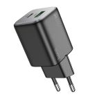 Мережевий зарядний пристрій HOCO N41 Almighty PD20W+QC3.0 charger Black