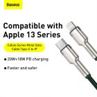 Кабель Baseus Cafule Series Metal Data Cable Type-C to iP PD 20W 1m Green