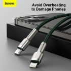 Кабель Baseus Cafule Series Metal Data Cable Type-C to iP PD 20W 1m Green