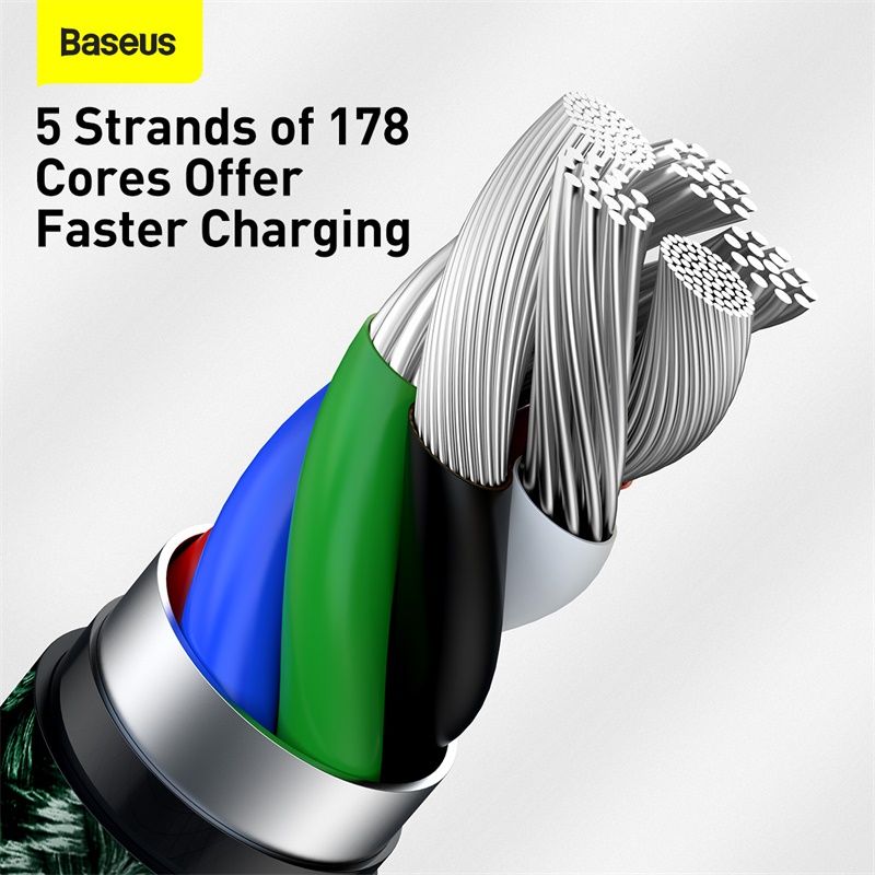 Кабель Baseus Cafule Series Metal Data Cable Type-C to iP PD 20W 1m Green