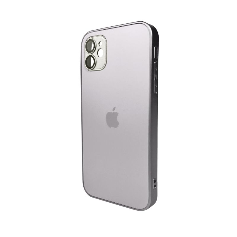 Чохол для смартфона AG Glass Matt Frame Color Logo for Apple iPhone 12 Titanium Grey