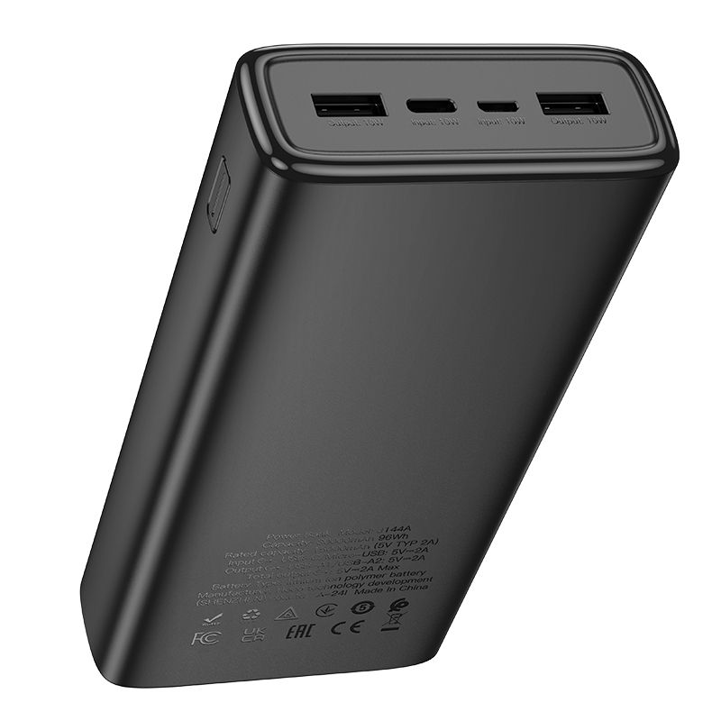 Зовнішній акумулятор HOCO J144A Hymn power bank(30000mAh) Black