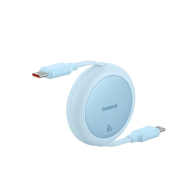 Кабель Baseus Free2Pull Mini Charging Cable USB-C to USB-C 60W 1m Galaxy Blue