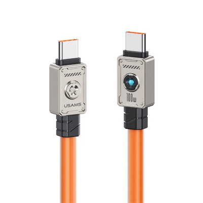 Кабель Usams US-SJ684 Type-C TO Type-C 100W 1.2m orange