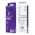 Кабель BOROFONE BX32 USB to Type-C 2.4A, 1m, nylon, aluminum+TPE connectors, Black