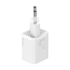 Мережевий зарядний пристрій з кабелем Baseus Super Si Quick Charger 1C 25W EU Sets White（ Mini White Cable Type-C to Type-C 3A 1m White）