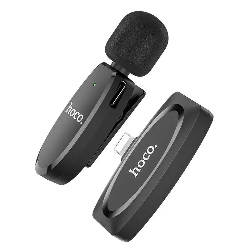 Бездротова мікрофонна система HOCO L15 iP Crystal lavalier wireless digital microphone Black