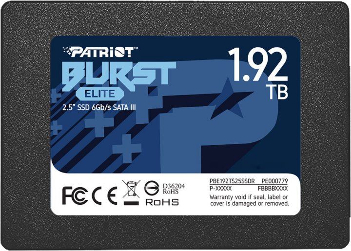 Накопичувач SSD Patriot Burst Elite 1920GB 2.5" 7mm SATAIII TLC 3D