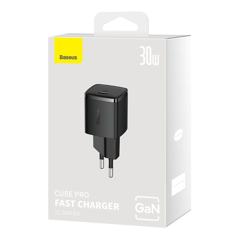 Мережевий зарядний пристрій Baseus Cube Pro Fast Charger 1C 30W EU Black