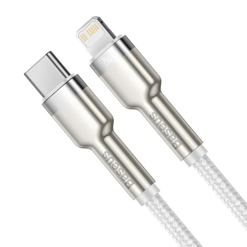 Кабель Baseus Cafule Series Metal Data Cable Type-C to iP PD 20W 1m White
