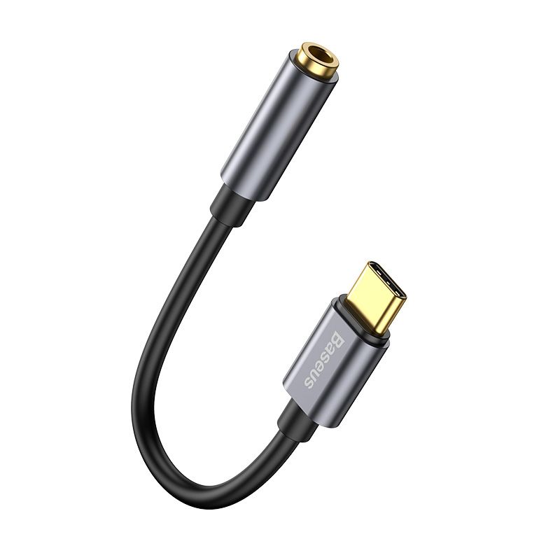 Кабель-перехiдник Baseus Type-C Male to 3.5mm Female Adapter L54 Deep Grey