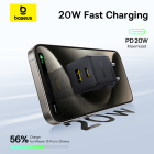 Мережевий зарядний пристрій Baseus Palm Fast Charger C+U 20W EU Cluster Black (with Baseus Mini White Cable USB-C to USB-C 60W (20V/3A) 1m Cluster Bla