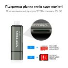 Кардридер Vention USB3.0 Multi-function Card Reader Gray Metal Type (CCHH0)