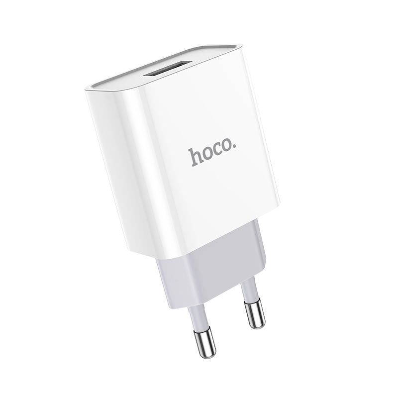 Мережевий зарядний пристрій з кабелем HOCO C81A Asombroso single port charger set(Micro) 10.5W White
