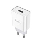 Мережевий зарядний пристрій з кабелем HOCO C81A Asombroso single port charger set(Micro) 10.5W White