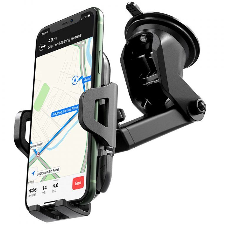 Автотримач для телефона HOCO CA76 Touareg one-touch center console car holder Black