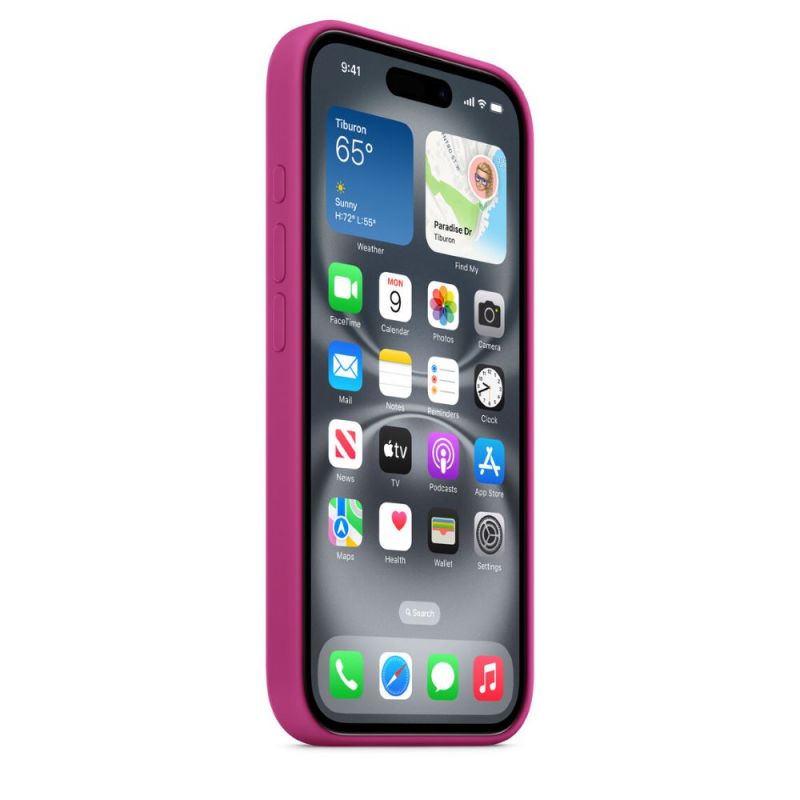 Чохол для смартфона Silicone Full Case AAA MagSafe IC for iPhone 16 Moon Red