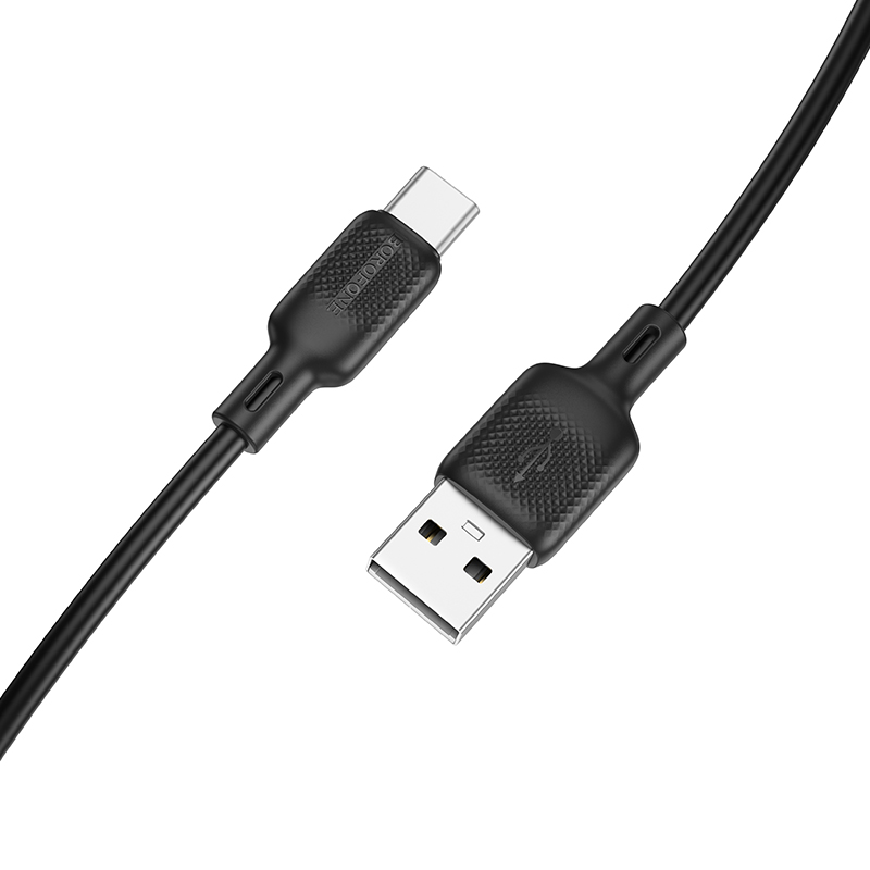 Кабель BOROFONE BX113 Lenny silicone charging data cable Type-C(L=3M) Black