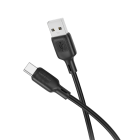 Кабель BOROFONE BX113 Lenny silicone charging data cable Type-C(L=3M) Black