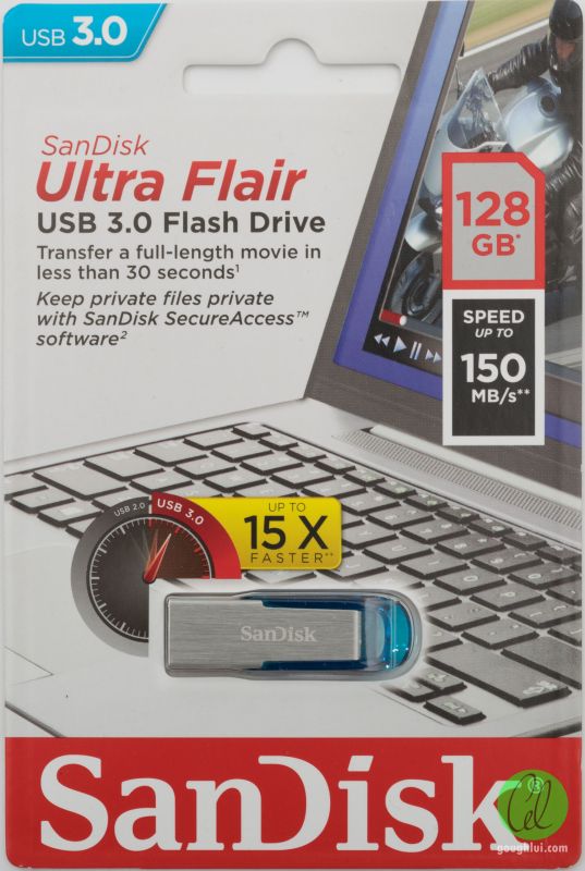 Флеш-накопичувач SanDisk USB 3.0 Ultra Flair 128Gb Blue