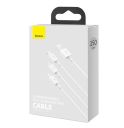 Кабель Baseus Superior Series USB to M+L+C 3.5A 1.5m White