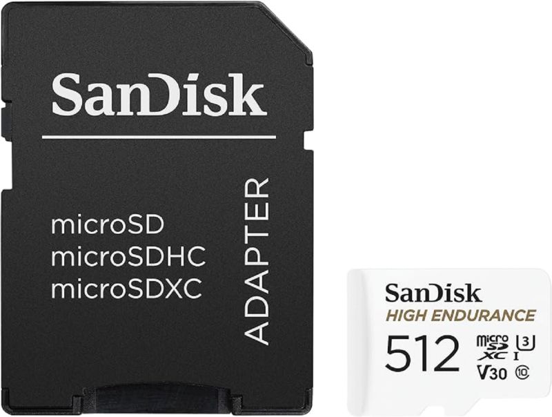 Карта пам'яті microSDXC (UHS-1 U3) SanDisk High Endurance 512Gb class 10 V30 (100Mb/s) (adapterSD)