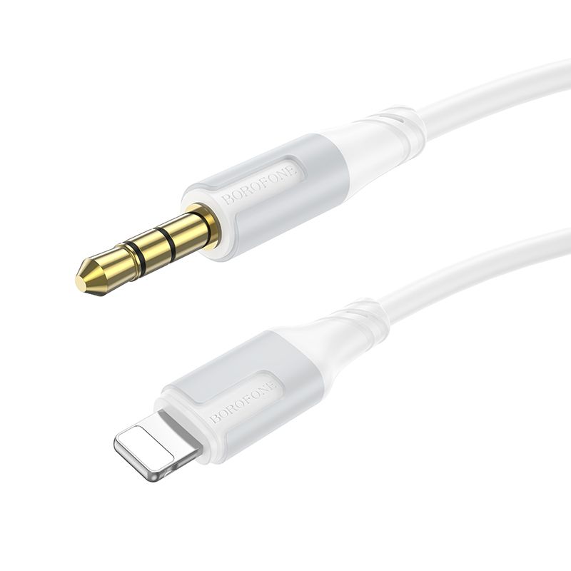 Аудіокабель BOROFONE BL19 iP to 3.5mm male, TPE, 1m, White
