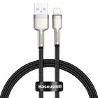 Кабель Baseus Cafule Series Metal Data Cable USB to IP 2.4A 0.25m Black