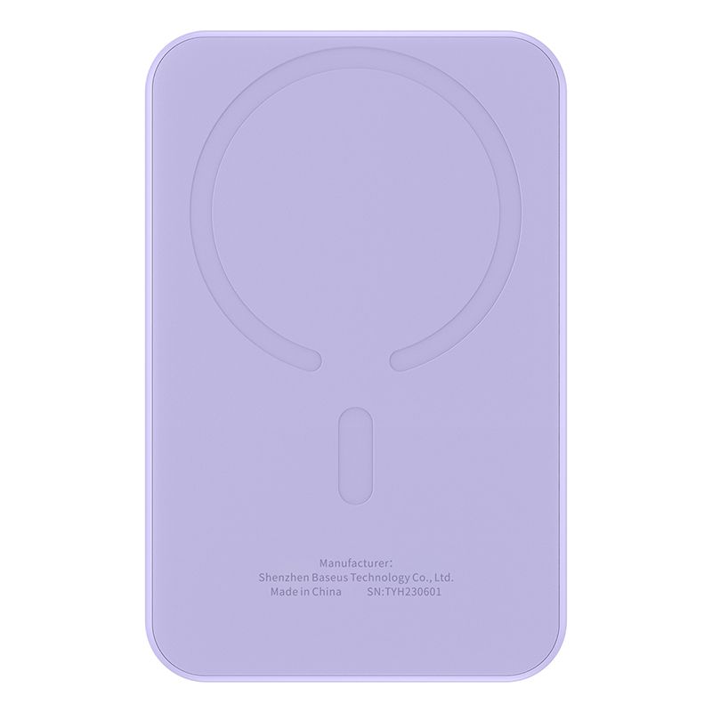 Зовнішній акумулятор Baseus Magnetic Mini Wireless Fast Charge Power Bank 5000mAh 20W Nebula Purple