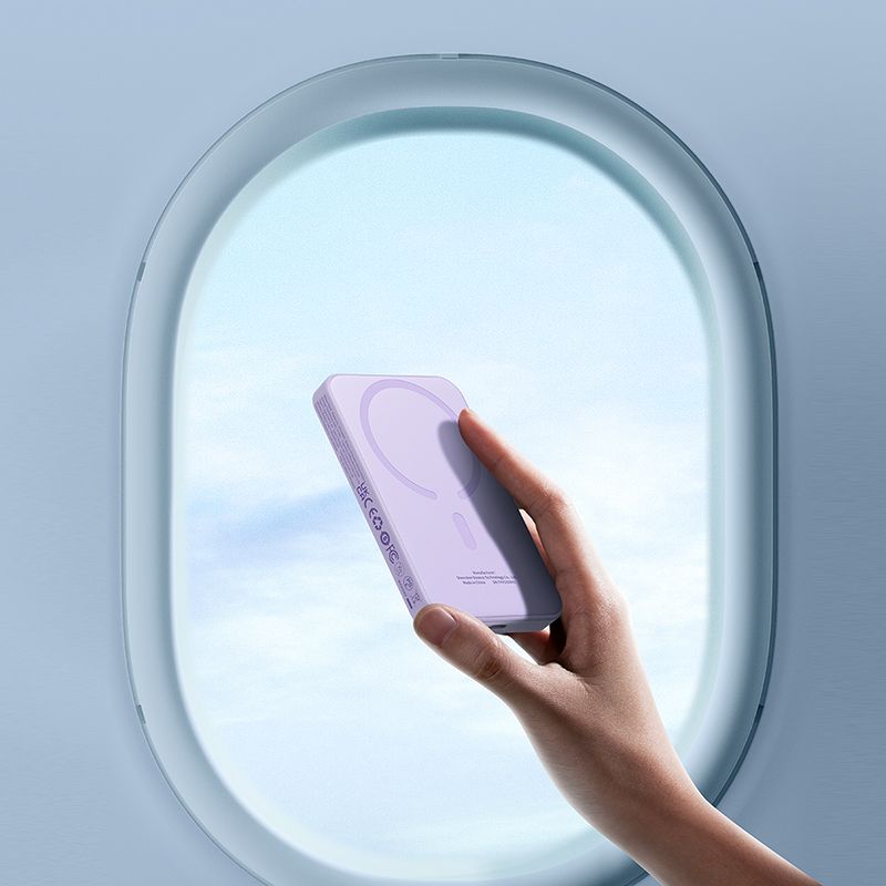 Зовнішній акумулятор Baseus Magnetic Mini Wireless Fast Charge Power Bank 5000mAh 20W Nebula Purple
