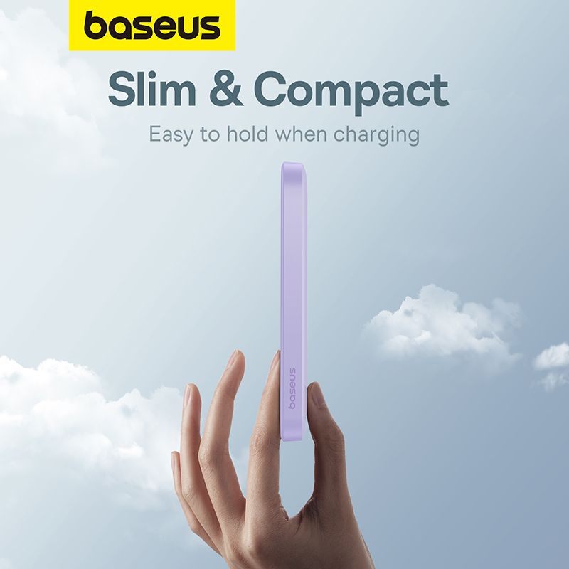 Зовнішній акумулятор Baseus Magnetic Mini Wireless Fast Charge Power Bank 5000mAh 20W Nebula Purple