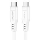 Кабель ACEFAST C3-03 Type-C to Type-C 3A, 60W, 1.2m, TPE, TPE connectors, White
