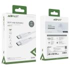Кабель ACEFAST C3-03 Type-C to Type-C 3A, 60W, 1.2m, TPE, TPE connectors, White