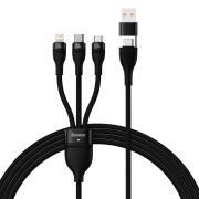 Кабель Baseus Flash Series Ⅱ Two-for-three Charging Cable U+C to M+L+C 100W 1.2m Black