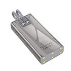 Зовнішній акумулятор HOCO J104A Discovery edition 22.5W fully compatible power bank with cable(20000mAh) Gray