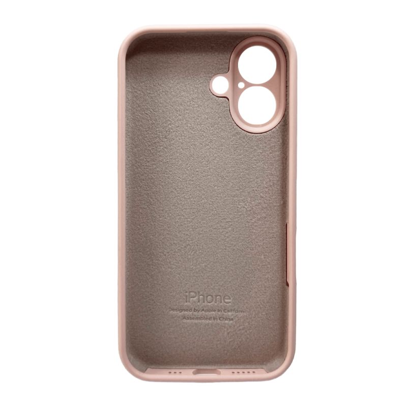 Чохол для смартфона Silicone Full Case AA Camera Protect for Apple iPhone 16 15,Pink Sand