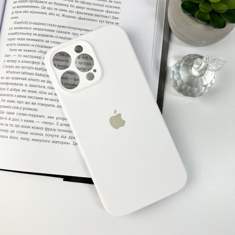 Чохол для смартфона Silicone Full Case AA Camera Protect for Apple iPhone 16 Pro Max 8,White