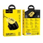 Миша HOCO GM31 Overlord luminous gaming wired mouse Black Yellow