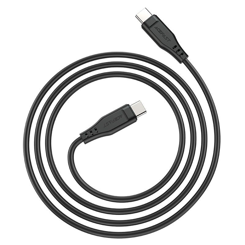 Кабель ACEFAST C3-03 Type-C to Type-C 3A, 60W, 1.2m, TPE, TPE connectors, Black