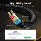 Аудіокабель UGREEN 3.5mm TRS to Dual 6.35mm TS Audio Cable 1m (Gray)