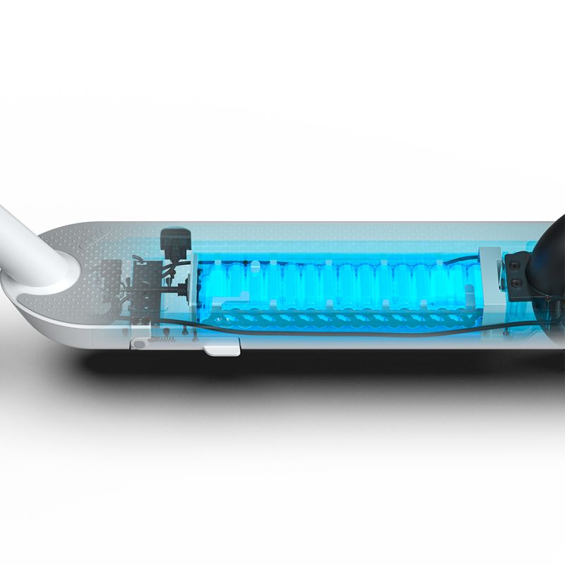 Електросамокат OKAI ES10-NEON Lite White 9", 300(600)W, 7.8Ah, 30km, 25km\h, 20%, NFC, App, 15kg