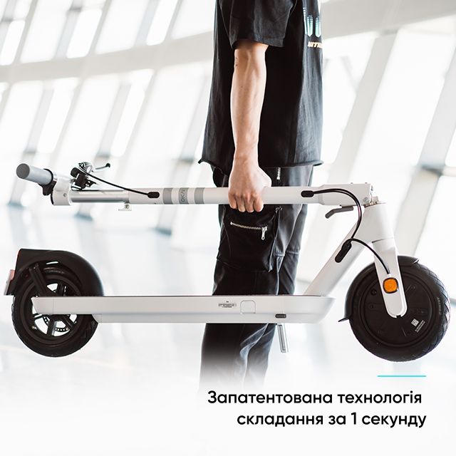 Електросамокат OKAI ES10-NEON Lite White 9", 300(600)W, 7.8Ah, 30km, 25km\h, 20%, NFC, App, 15kg