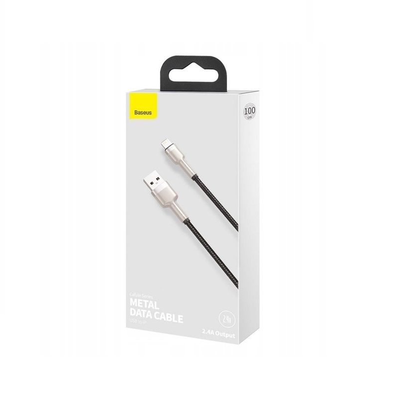 Кабель Baseus Cafule Series Metal Data Cable USB to IP 2.4A 1m Black