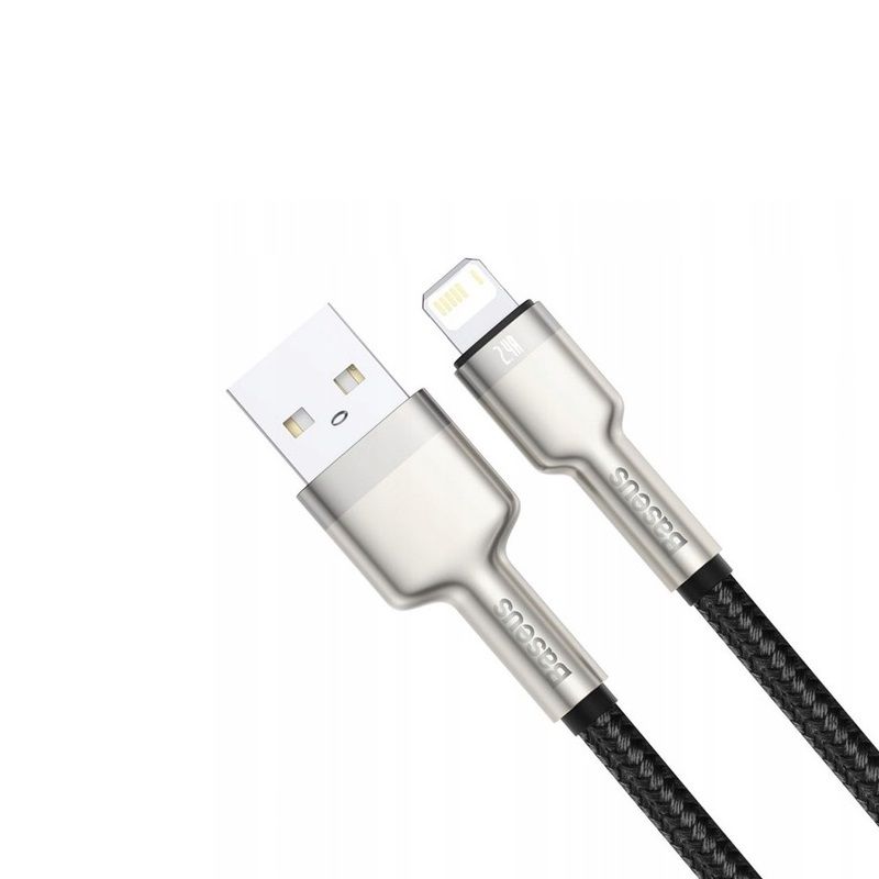 Кабель Baseus Cafule Series Metal Data Cable USB to IP 2.4A 1m Black