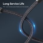 Кабель Vention Nylon Braided USB 2.0 C Male to C Male 3A Cable 2M Black LED Type (TAUBH)