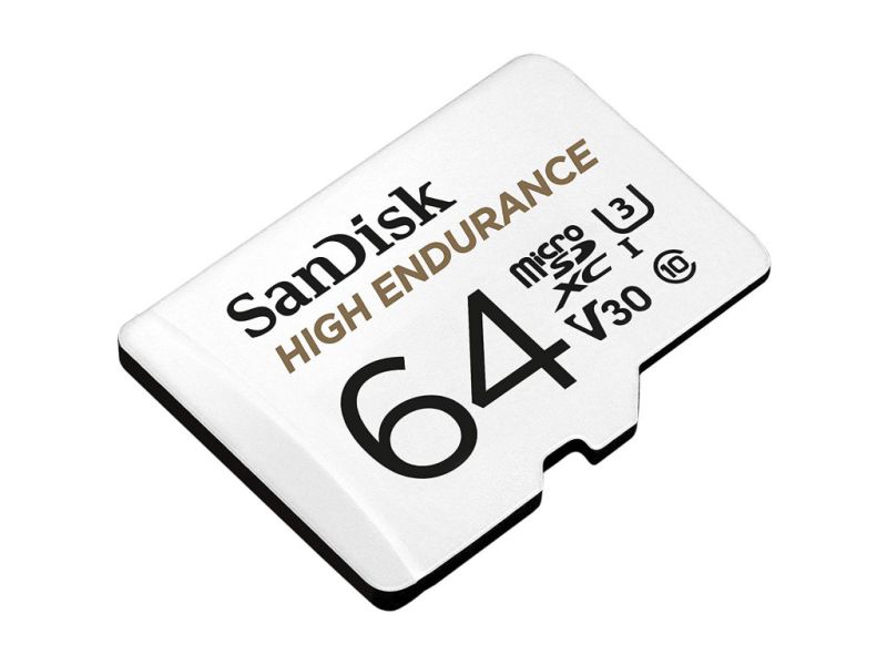 Карта пам'яті microSDXC (UHS-1 U3) SanDisk High Endurance 64Gb class 10 V30 (100Mb/s) (adapterSD)