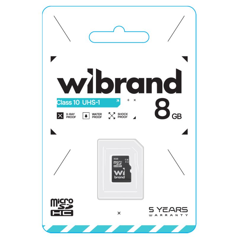 Карта пам'яті microSDHC (UHS-1) Wibrand 8Gb class 10