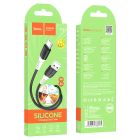 Кабель HOCO X82 USB to Type-C 3A, 1m, silicone, silicone connectors, Black